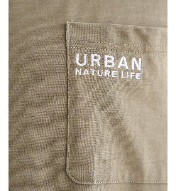 ikka「【雑誌MonoMax5月号掲載】URBAN NATURE LIFE アーバンネイチャーライフ 刺繍ポケットTシャツ」|Tシャツ・カットソー|