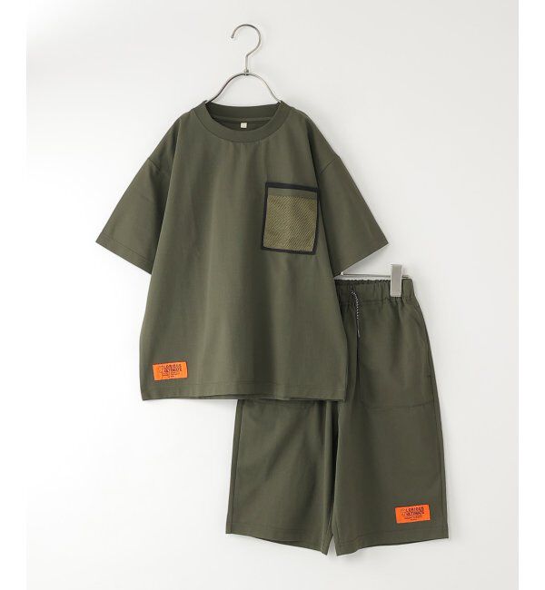 ikka kids「【セットアップ対応】冷感メッシュダブルポケ付きTシャツ（120~160cm）」|Tシャツ・カットソー|