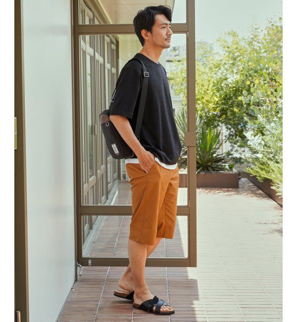 ikka「冷感DRYリップル5分袖Tシャツ」|Tシャツ・カットソー|