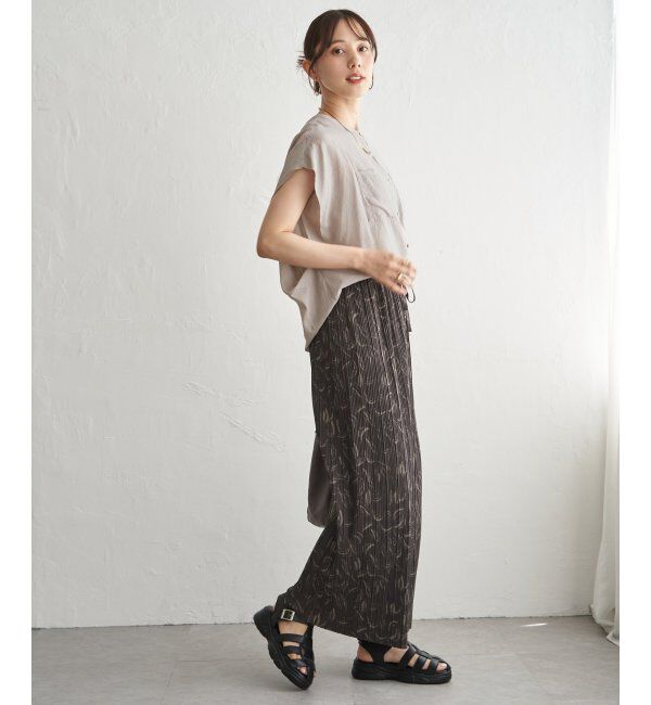 ikka「さらっとプリーツワイドパンツ」|その他|