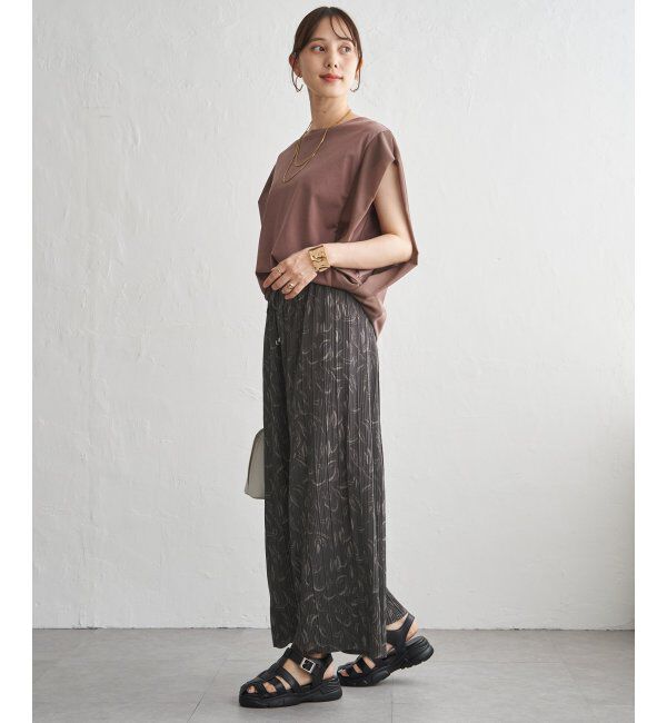 ikka「さらっとプリーツワイドパンツ」|その他|