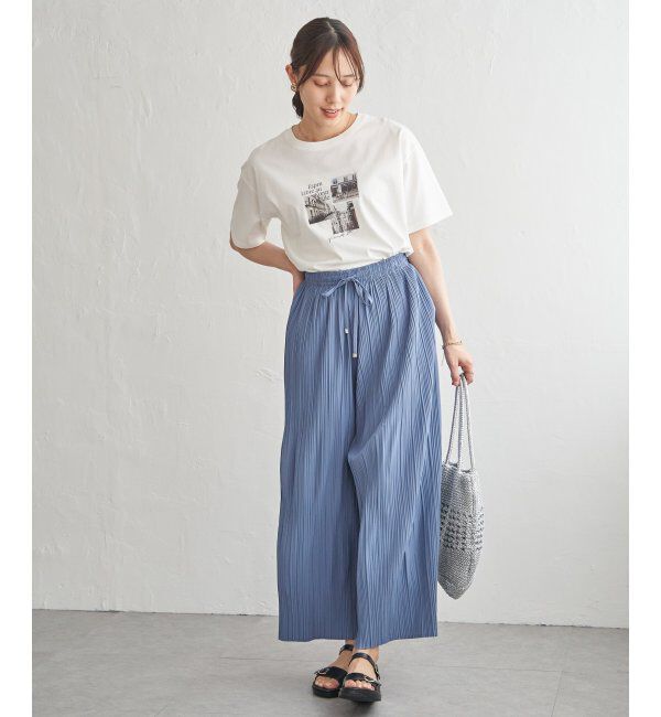 ikka「さらっとプリーツワイドパンツ」|その他|