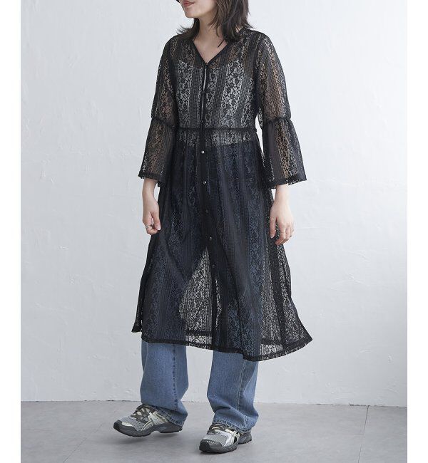 VENCE share style「レースフレアー袖ワンピース」|ワンピース|