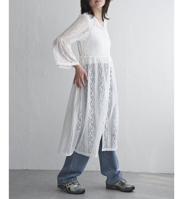 VENCE share style「レースフレアー袖ワンピース」|ワンピース|
