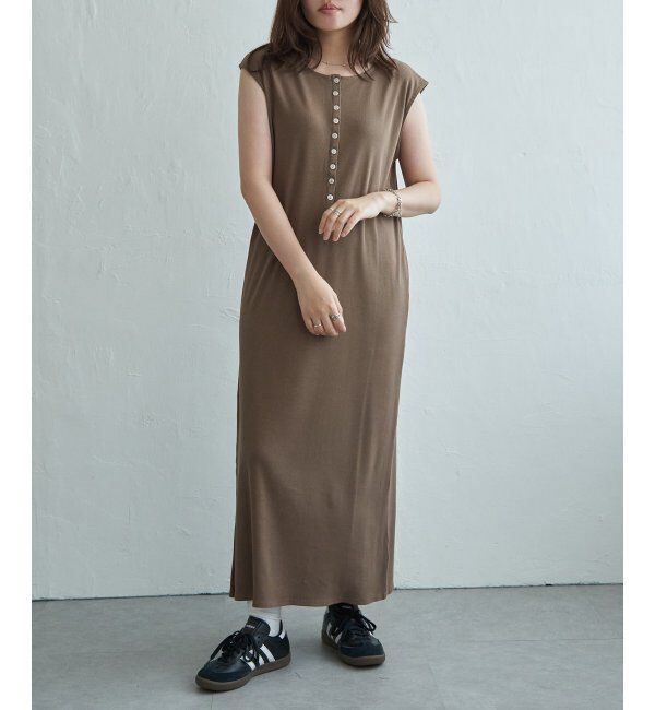 VENCE share style「テレコヘンリーネックワンピース」|ワンピース|