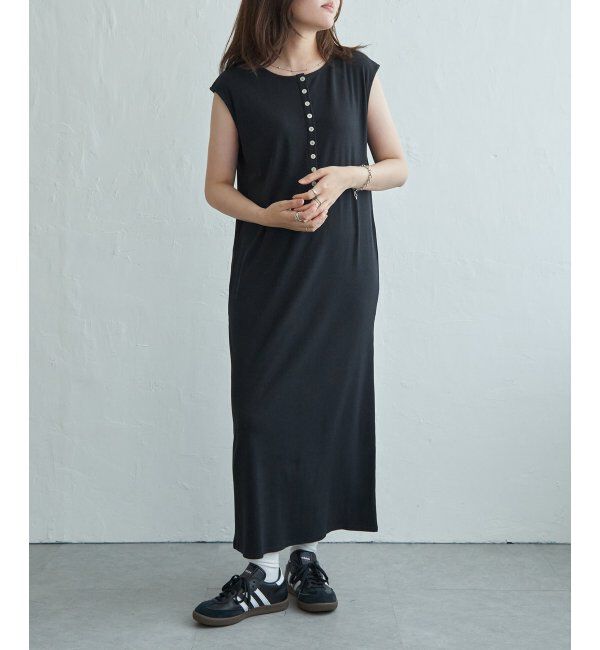 VENCE share style「テレコヘンリーネックワンピース」|ワンピース|