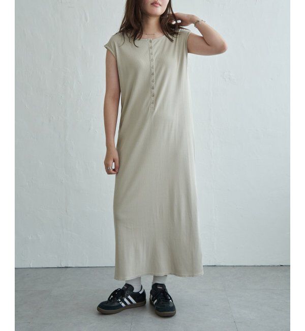 VENCE share style「テレコヘンリーネックワンピース」|ワンピース|