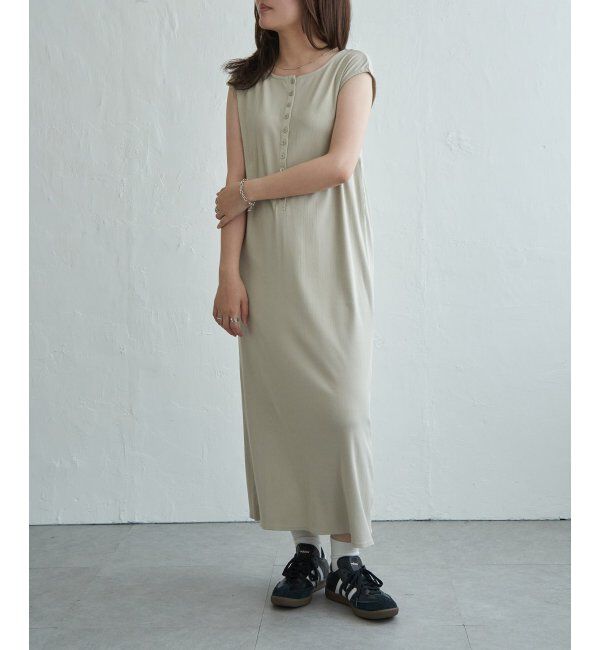 VENCE share style「テレコヘンリーネックワンピース」|ワンピース|