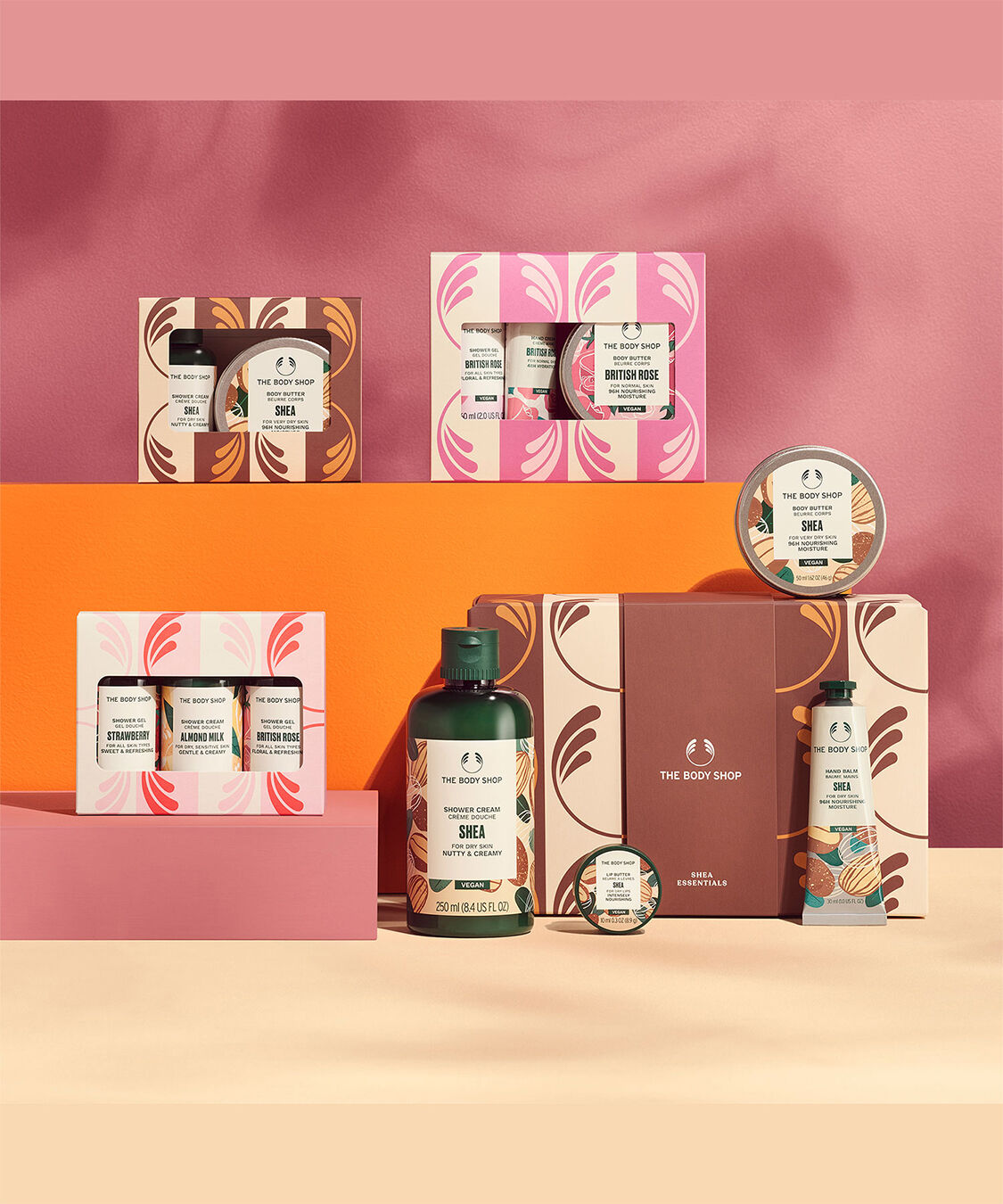 THE BODY SHOP「ミニボディケアボックス BR（香り：ブリティッシュローズ）」|キット・セット|
