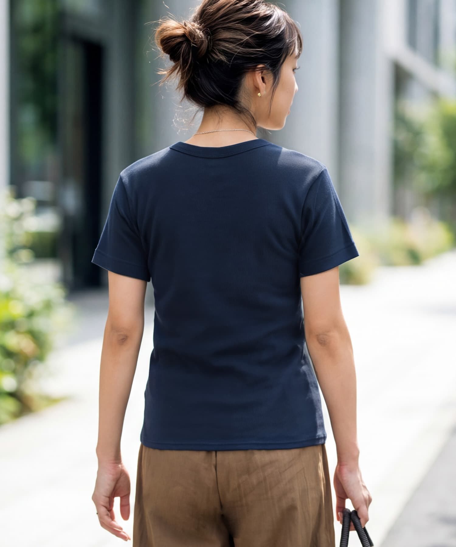 STYLE DELI「【Made in JAPAN】リブ半袖カットソートップス」|Tシャツ・カットソー|