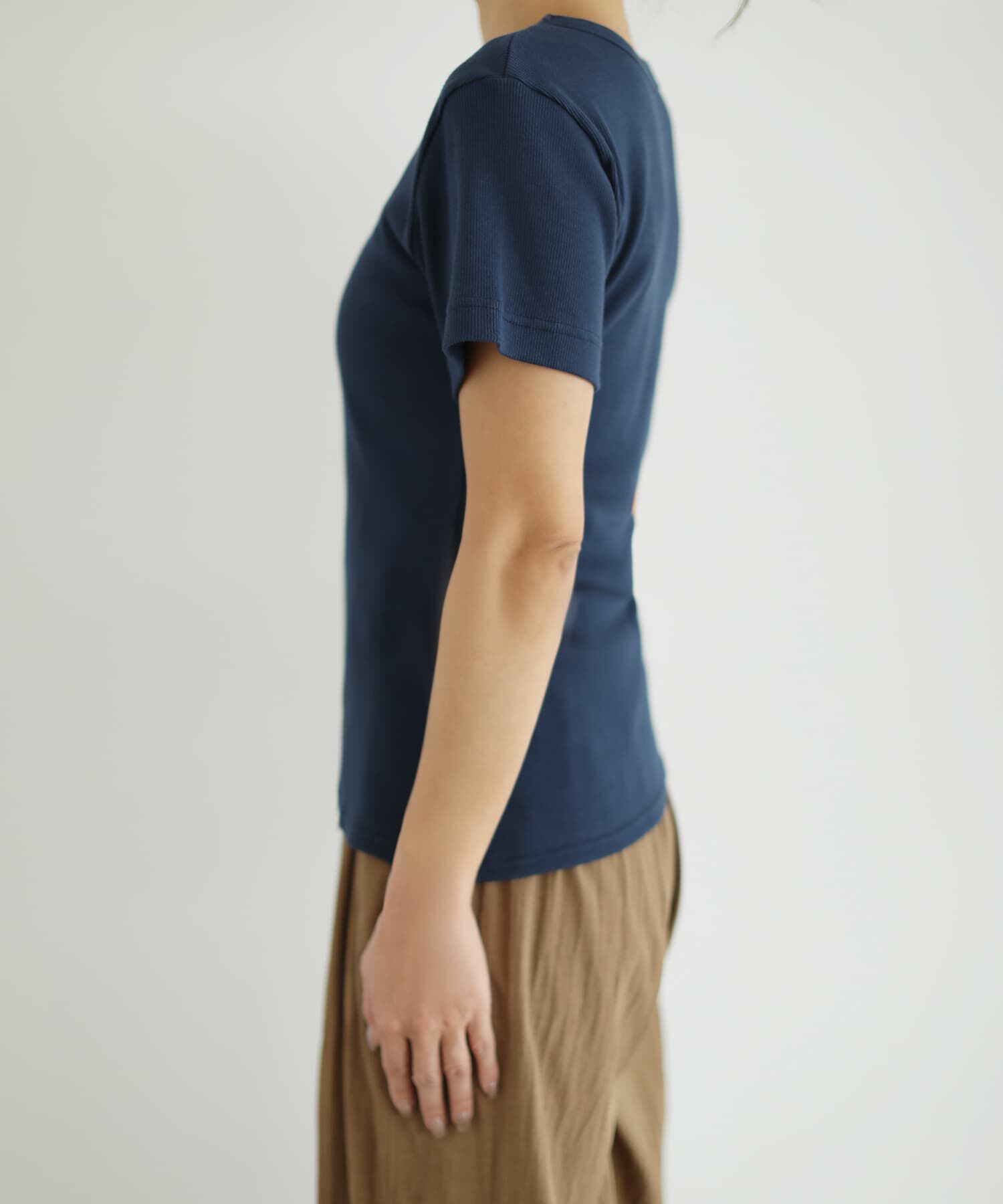 STYLE DELI「【Made in JAPAN】リブ半袖カットソートップス」|Tシャツ・カットソー|