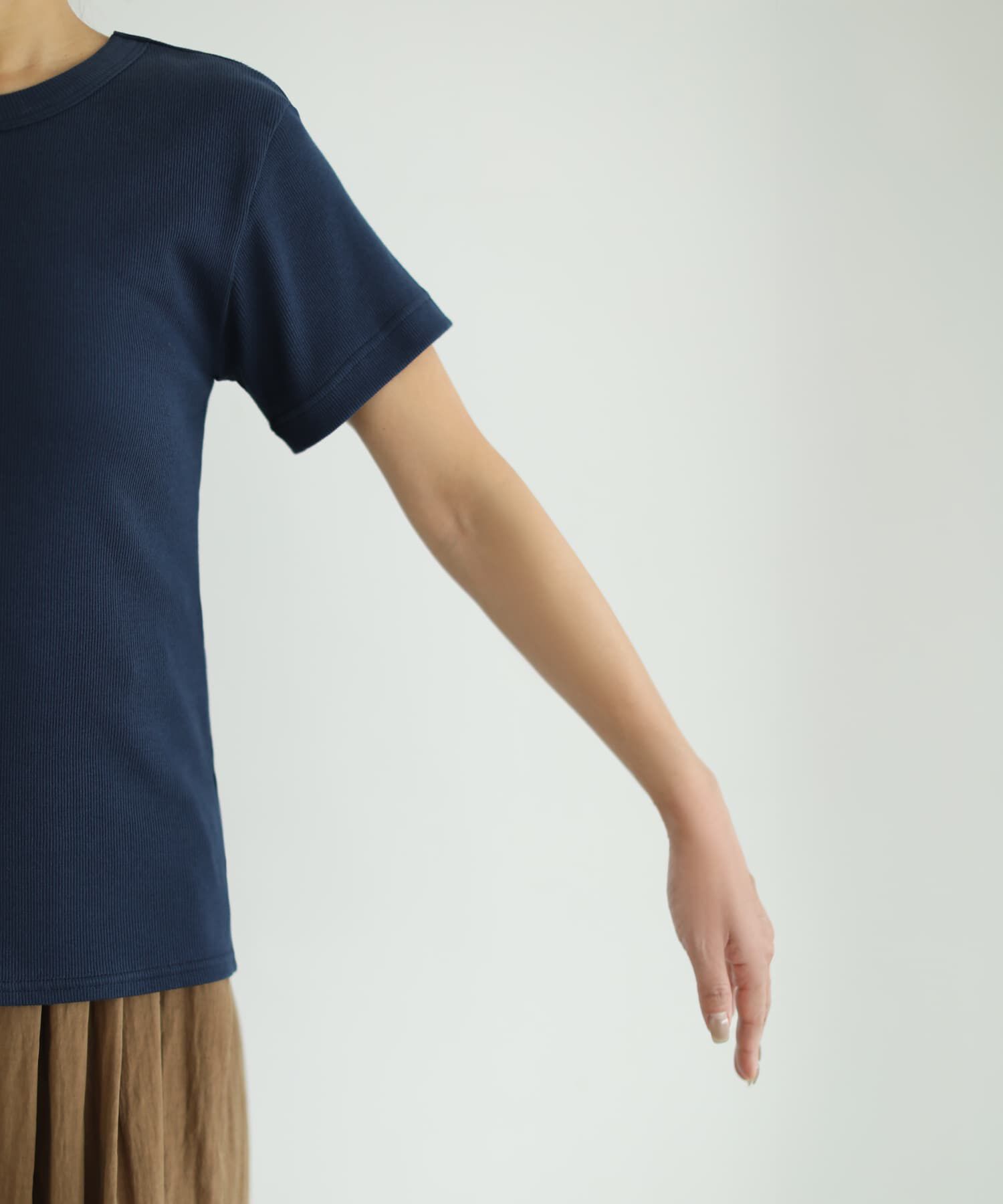 STYLE DELI「【Made in JAPAN】リブ半袖カットソートップス」|Tシャツ・カットソー|