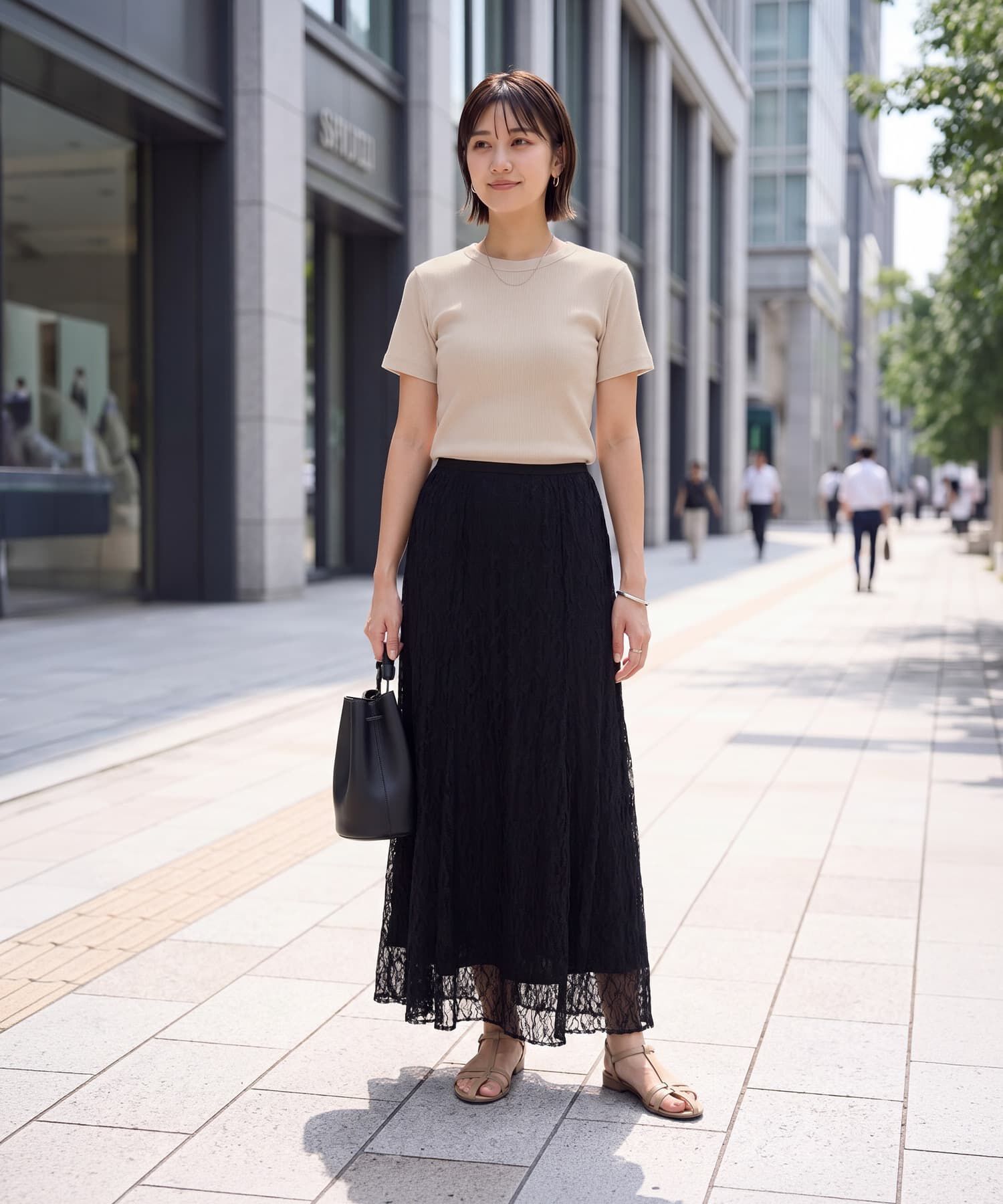 STYLE DELI「【Made in JAPAN】リブ半袖カットソートップス」|Tシャツ・カットソー|