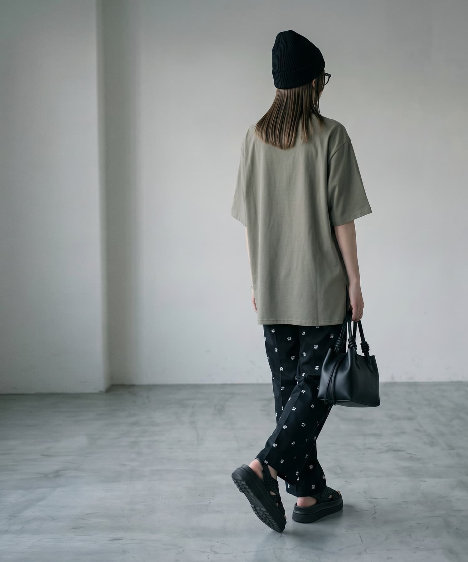 STYLE DELI「【BLK001】ゆったりシルエット五分袖ドルマンTシャツ」|Tシャツ・カットソー|