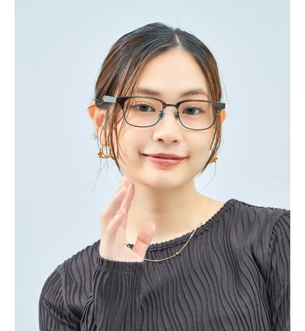  「Zoff｜UNITED ARROWS メガネ | [Stylish] 伊達メガネ 度付き ユナイテッドアローズ   レンズ交換券付」|メガネ|薄ブラウン1
