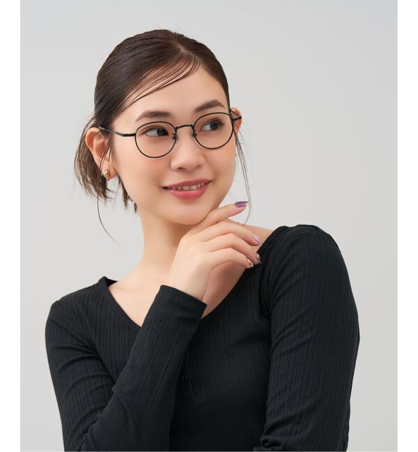  「Zoff｜JOURNAL STANDARD relume ジャーナルスタンダードレリューム  ボストン型 メガネ |  レンズ交換券付」|メガネ|ブラック系その他