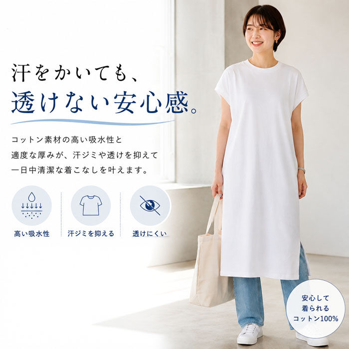 BACKYARD FAMILY「mitis ワンピース ミティス 通販 プチハイネックワンピース Tシャツワンピース レディース」|ワンピース|