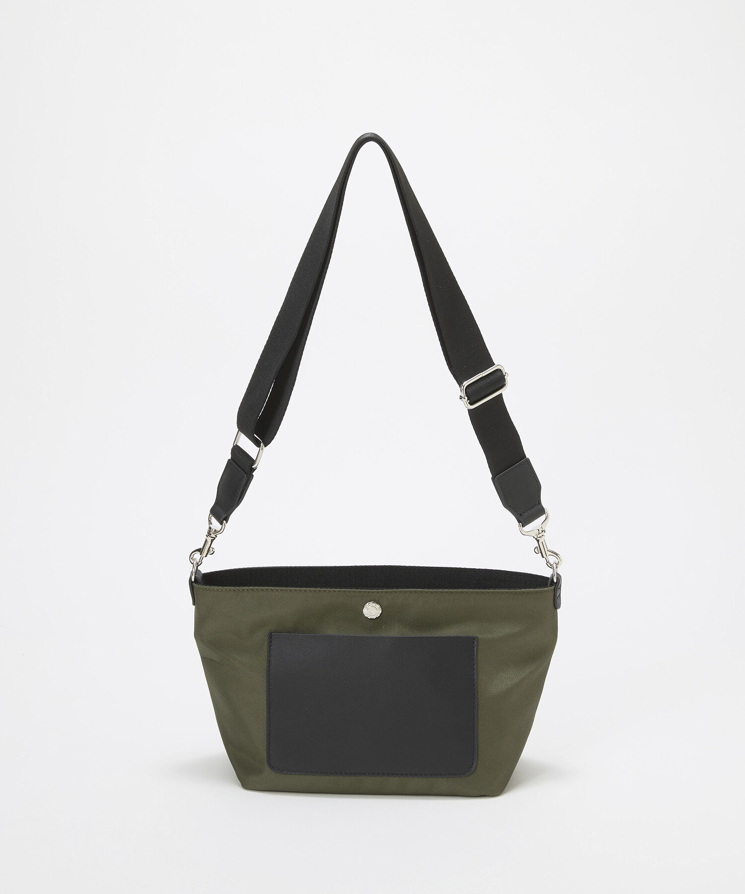 TOPKAPI BREATH「【Breath TOPKAPI sis】【WEB限定】ナイロン レザーポケット ミニ ショルダーバッグ 軽量 / CALM カーム　」|ショルダー・メッセンジャー|カーキ