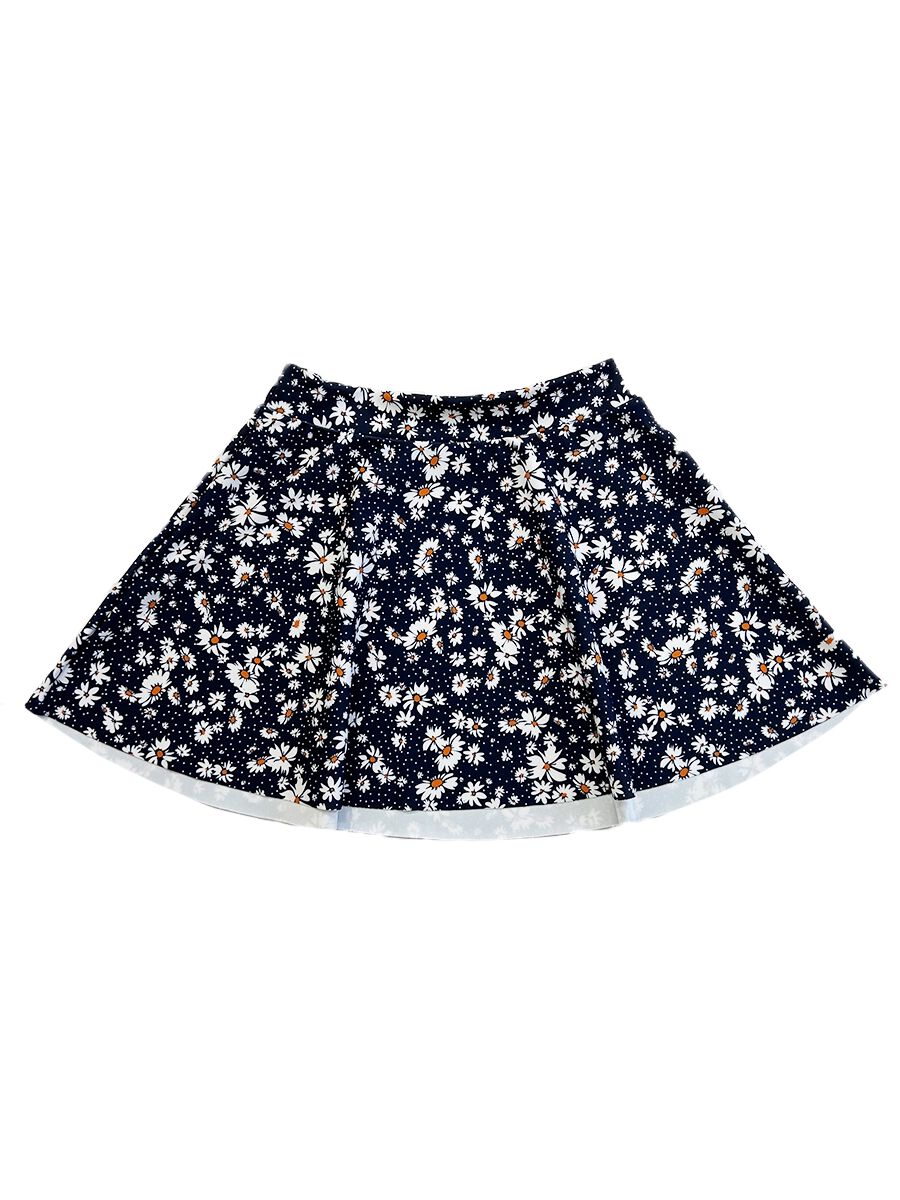 PEAK&PINE「マーガレットドット柄フレアスカート」|ビキニ|ネイビー