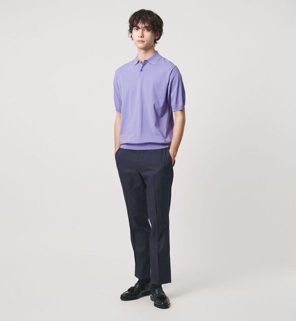 UNITED ARROWS「クールモーション ドビー サイドエクステンド ノープリーツスラックス COMFORT EASY‐MODEL　接触冷感　吸」|スラックス|