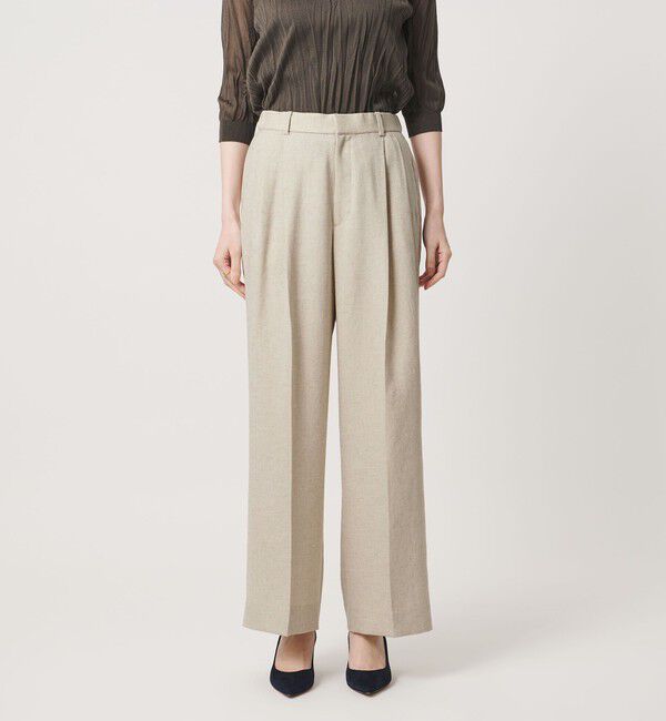 UNITED ARROWS「Spiree IAS 2タック ワイドパンツ ‐UVカット 接触冷感 ウォッシャブル‐」|スラックス|