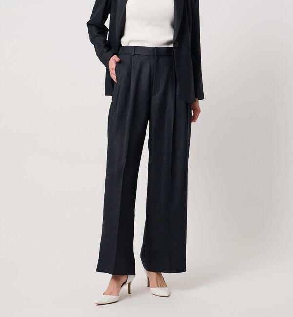 UNITED ARROWS「Spiree IAS 2タック ワイドパンツ ‐UVカット 接触冷感 ウォッシャブル‐」|スラックス|