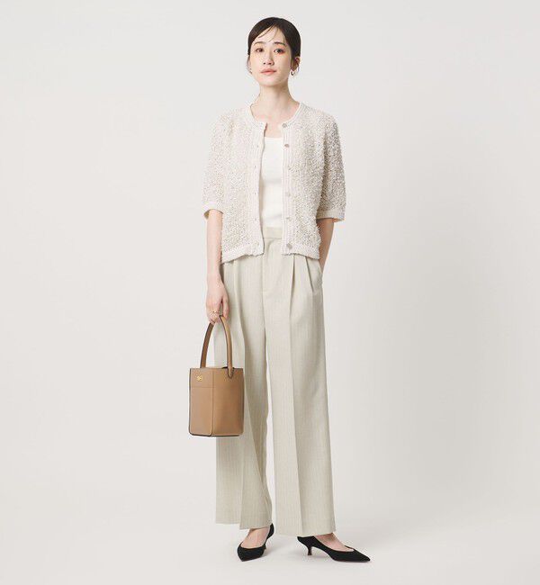 UNITED ARROWS「YTM 7分袖 カラー ミックス カーディガン」|カーディガン|