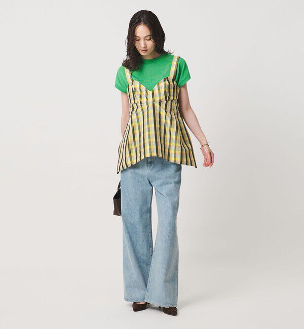 UNITED ARROWS「カラー ギンガムチェック キャミソール ‐ウォッシャブル‐」|キャミソール|