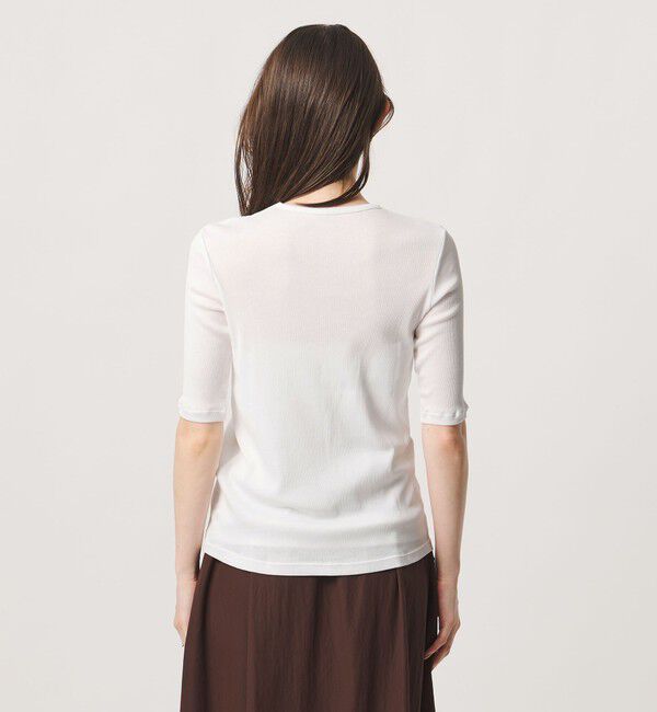 UNITED ARROWS「コットン テレコ 5分袖 カットソー」|Tシャツ・カットソー|