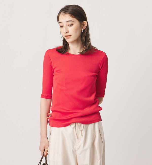 UNITED ARROWS「コットン テレコ 5分袖 カットソー」|Tシャツ・カットソー|