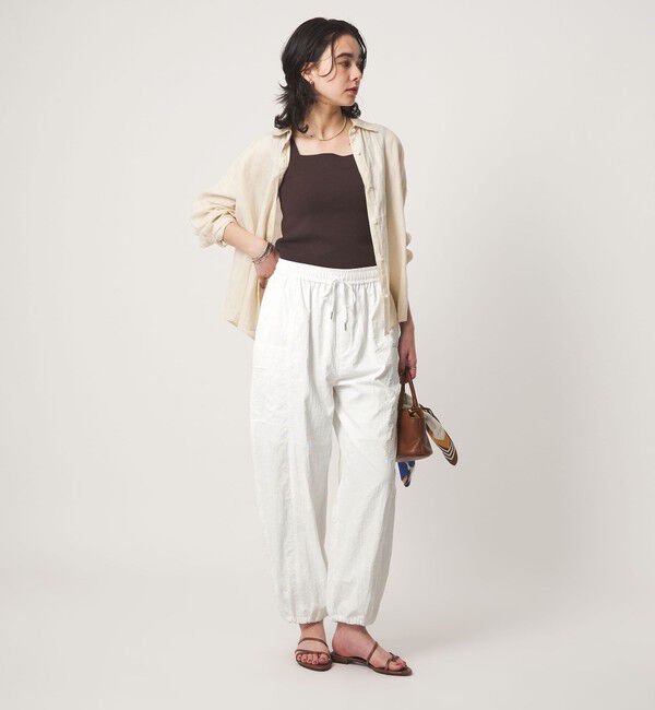 UNITED ARROWS green label relaxing「バルーン カーゴ パンツ オフホワイト  UVカット」|カーゴ|