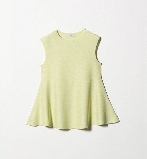 UNITED ARROWS green label relaxing「ブライトシアー ペプラム ノースリーブ ニット」|ニット・セーター|