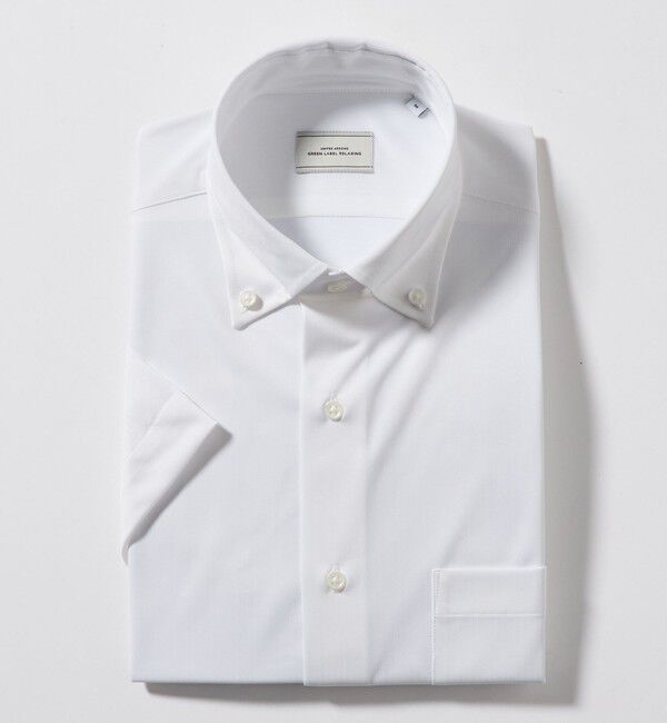 UNITED ARROWS green label relaxing「A+ COOL Pトリコット シャドーストライプ スタンダード ボタンダウン 半袖 ドレスシャツ -ストレッチ・イー」|シャツ・ブラウス|