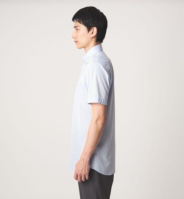 UNITED ARROWS green label relaxing「A+ COOL Pトリコット シャドーストライプ スタンダード ボタンダウン 半袖 ドレスシャツ -ストレッチ・イー」|シャツ・ブラウス|