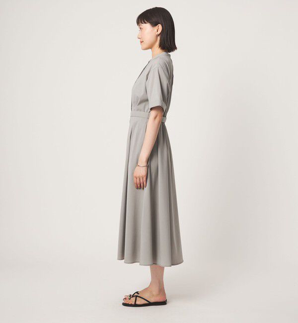 UNITED ARROWS green label relaxing「ベルト フレア ワンピース マシンウォッシャブル 吸水速乾 」|ワンピース|