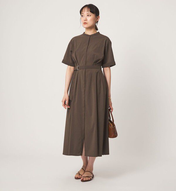 UNITED ARROWS green label relaxing「ベルト フレア ワンピース マシンウォッシャブル 吸水速乾 」|ワンピース|