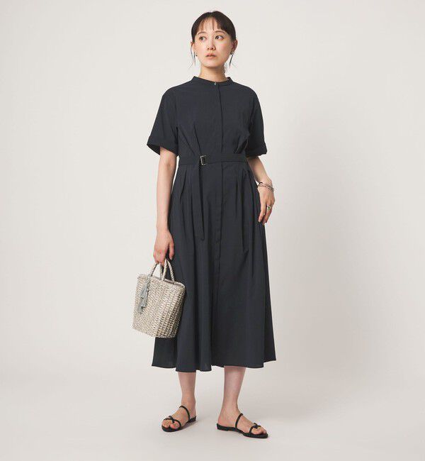UNITED ARROWS green label relaxing「ベルト フレア ワンピース マシンウォッシャブル 吸水速乾 」|ワンピース|