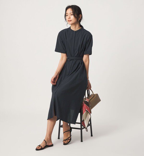 UNITED ARROWS green label relaxing「ベルト フレア ワンピース マシンウォッシャブル 吸水速乾 」|ワンピース|