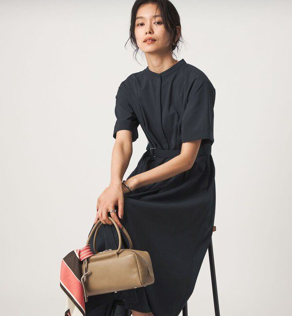 UNITED ARROWS green label relaxing「ベルト フレア ワンピース マシンウォッシャブル 吸水速乾 」|ワンピース|