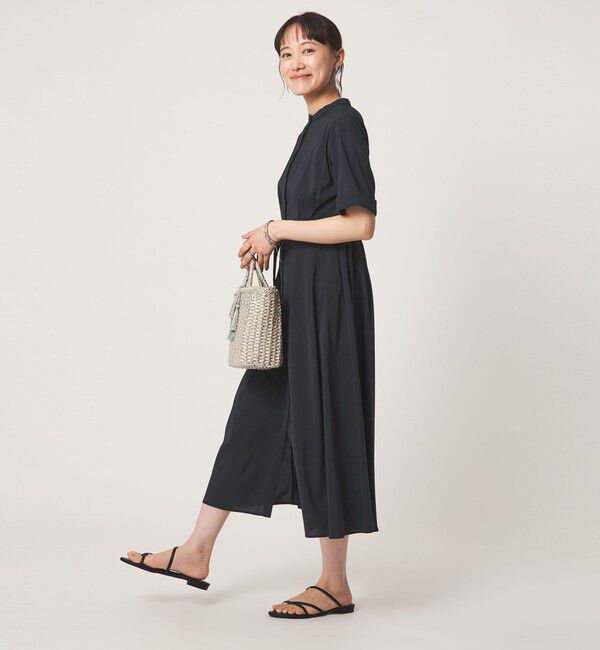 UNITED ARROWS green label relaxing「ベルト フレア ワンピース マシンウォッシャブル 吸水速乾 」|ワンピース|
