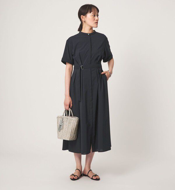 UNITED ARROWS green label relaxing「ベルト フレア ワンピース マシンウォッシャブル 吸水速乾 」|ワンピース|