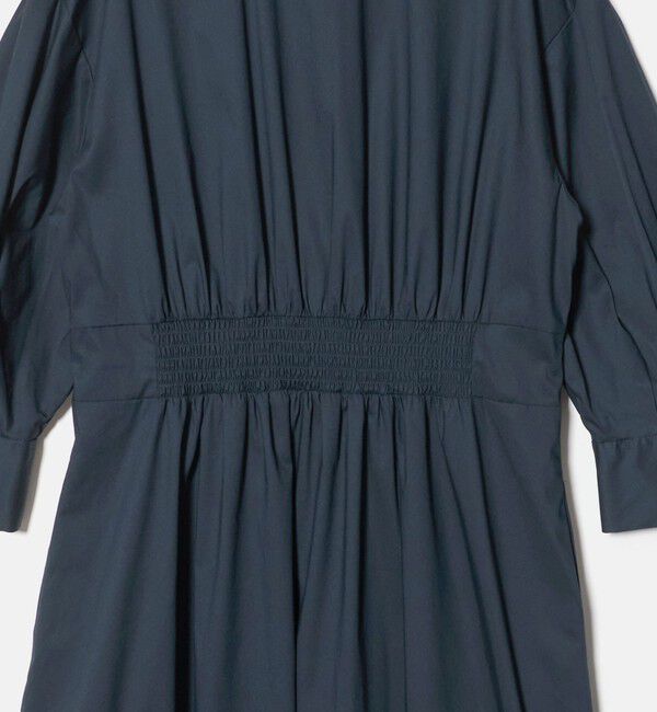 UNITED ARROWS green label relaxing「［size SHORTあり］シャツ襟 フィット＆フレア タック 5分袖 ワンピース」|ワンピース|