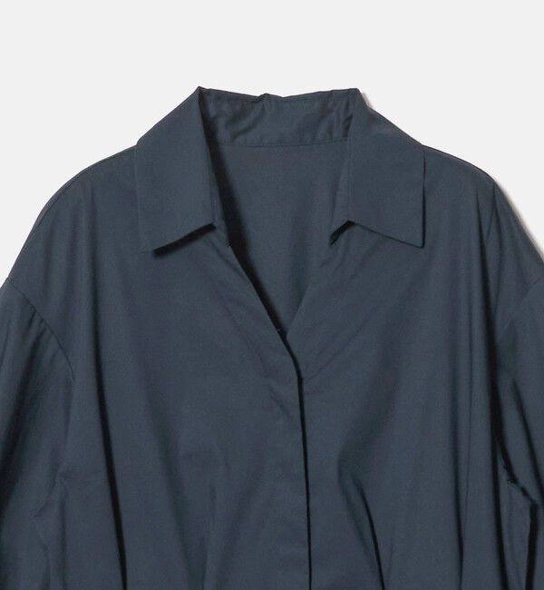 UNITED ARROWS green label relaxing「［size SHORTあり］シャツ襟 フィット＆フレア タック 5分袖 ワンピース」|ワンピース|