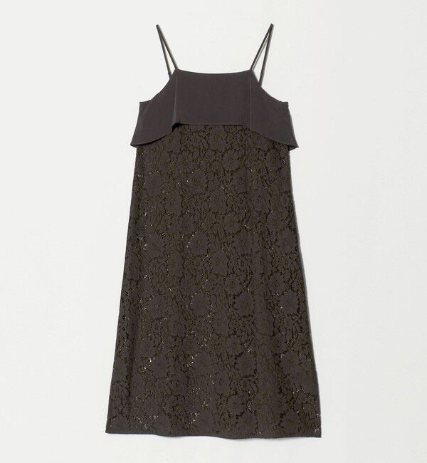 UNITED ARROWS green label relaxing「レース レイヤード キャミソール ワンピース」|ワンピース|DK.BROWN
