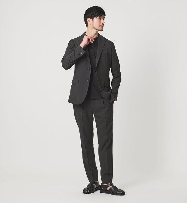 BEAUTY&YOUTH UNITED ARROWS「【WEB限定 WARDROBE SMART】ライト シアサッカー セットアップ/ジャケット＆イージーパンツ」|スーツ|DK.GRAY