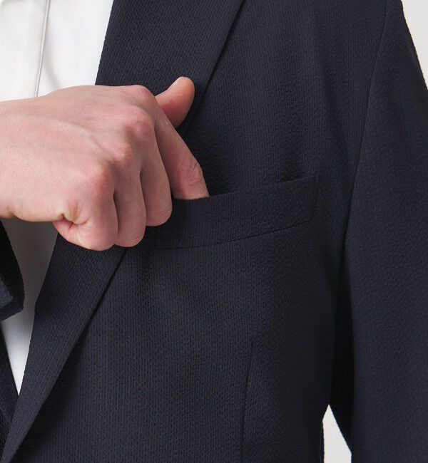 BEAUTY&YOUTH UNITED ARROWS「【WEB限定 WARDROBE SMART】ライト シアサッカー セットアップ/ジャケット＆イージーパンツ」|スーツ|