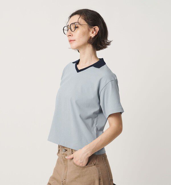 BEAUTY&YOUTH UNITED ARROWS「コットン 2トーン Vネック プルオーバー」|Tシャツ・カットソー|