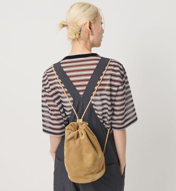 BEAUTY&YOUTH UNITED ARROWS「レザー ナップサック」|リュック|BEIGE