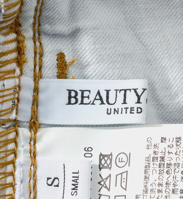 BEAUTY&YOUTH UNITED ARROWS「フリル テーパード デニムパンツ」|デニム|