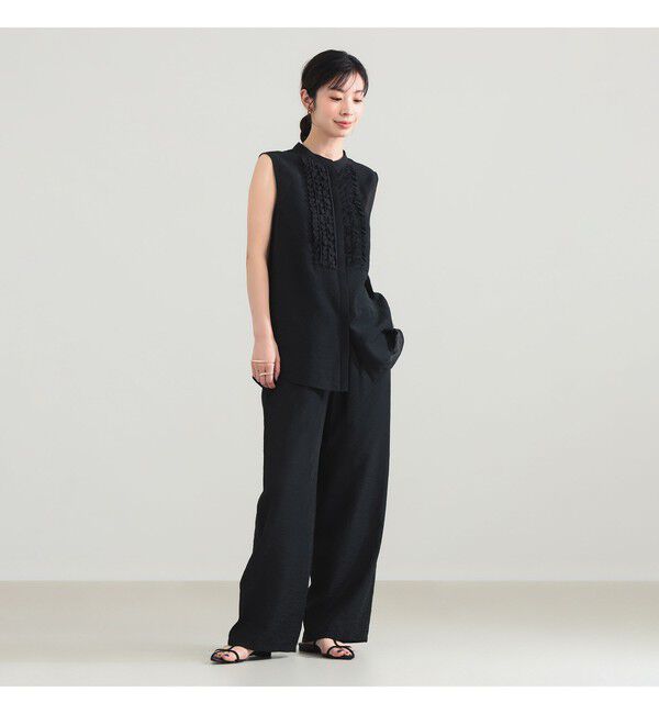 Demi-Luxe BEAMS 「レーヨンリネン フリルヨーク ブラウス」|シャツ・ブラウス|
